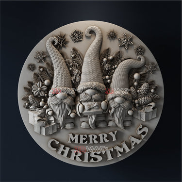 CHRISTMAS GNOMES 3d STL - 3DWave.us